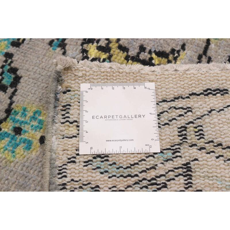 ECARPETGALLERY Hand-knotted Melis Vintage Grey Wool Rug - 4'10 x 8'3