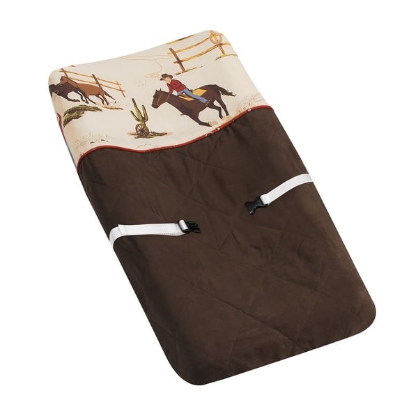 slide 2 of 6, Sweet JoJo Designs Wild West Cowboy Changing Pad Cover