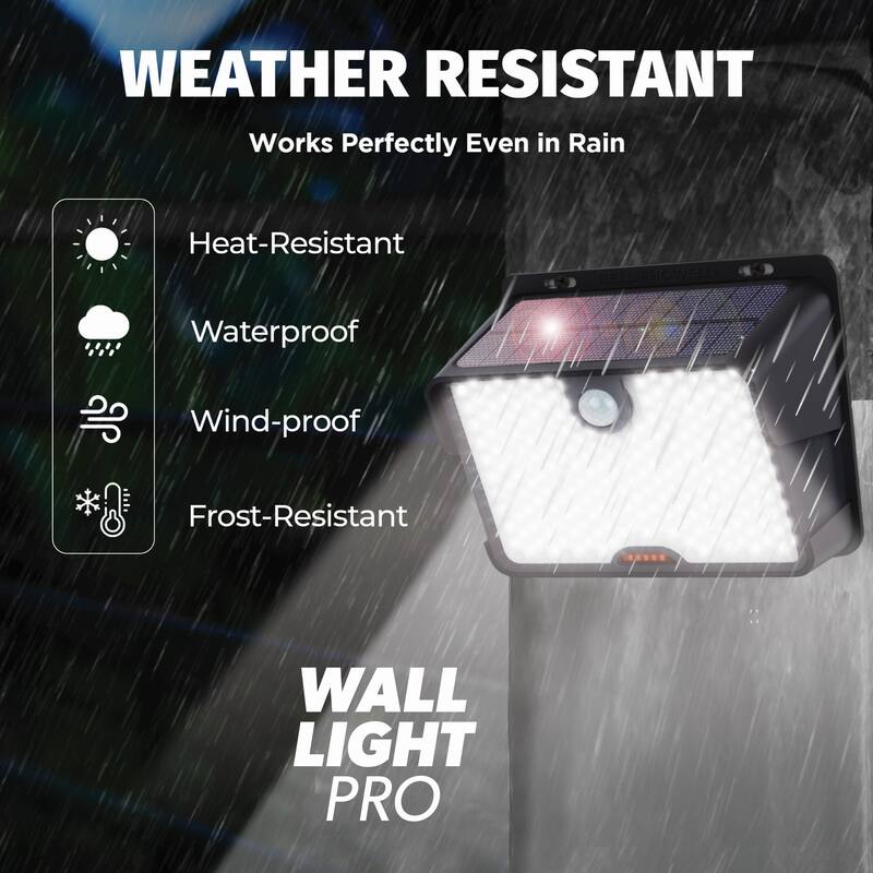 Bell + Howell Wall Light Pro Solar Powered Motion Sensor Outdoor LED Wall Light