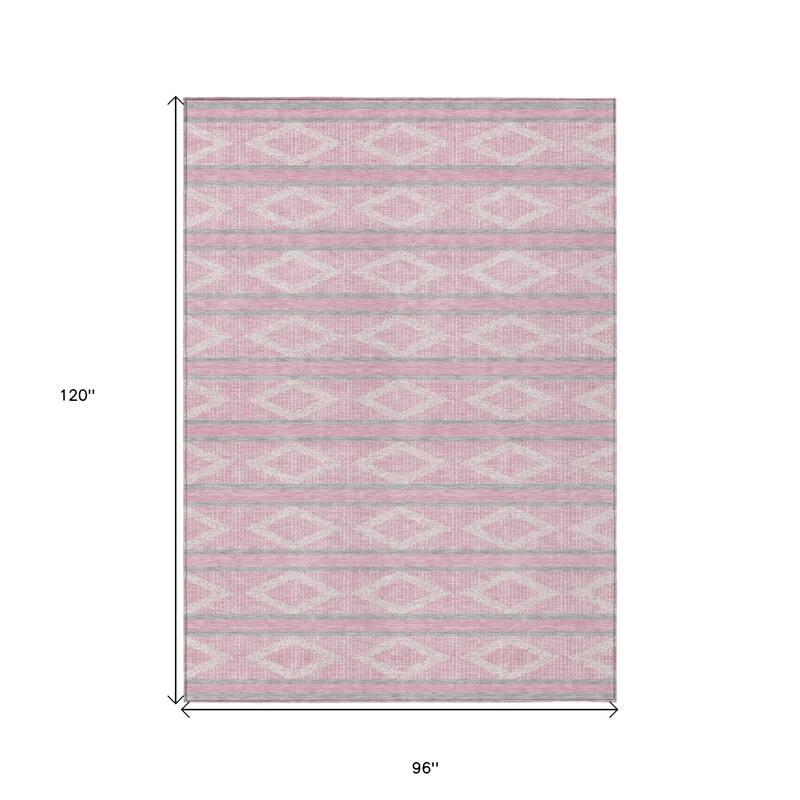 HomeRoots Geometric Transitional Rectangle Outdoor Rug