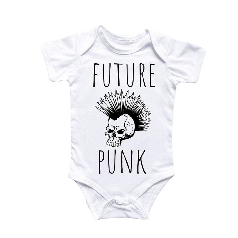 Punk Rock Music - Baby Boy Girl Clothes Infant Bodysuit Funny Cute Newborn - White - 3-6M