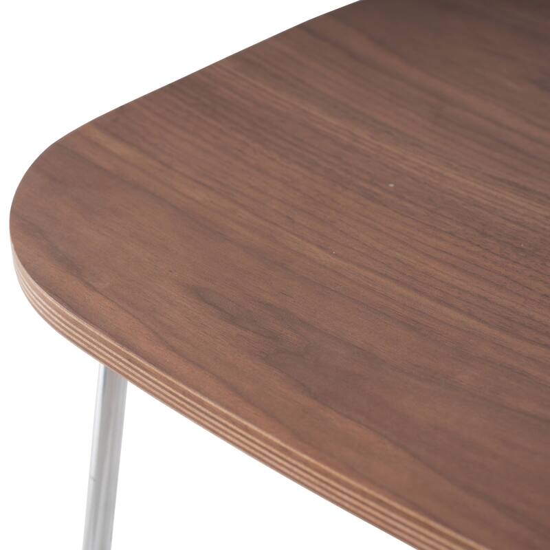 Melrose Modern Wood Saddle Seat Counter Stool by Set of 2 LeisureMod - 26"