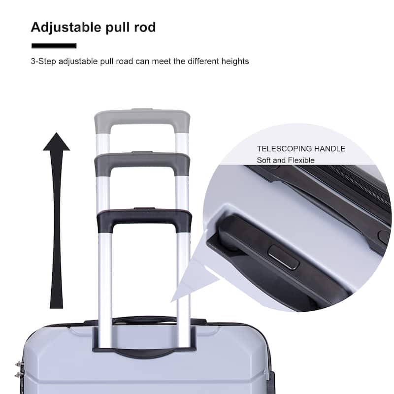 Trunk sets of 3 Piece Carry on Luggage Airline Approved Hard Case Trunk ...
