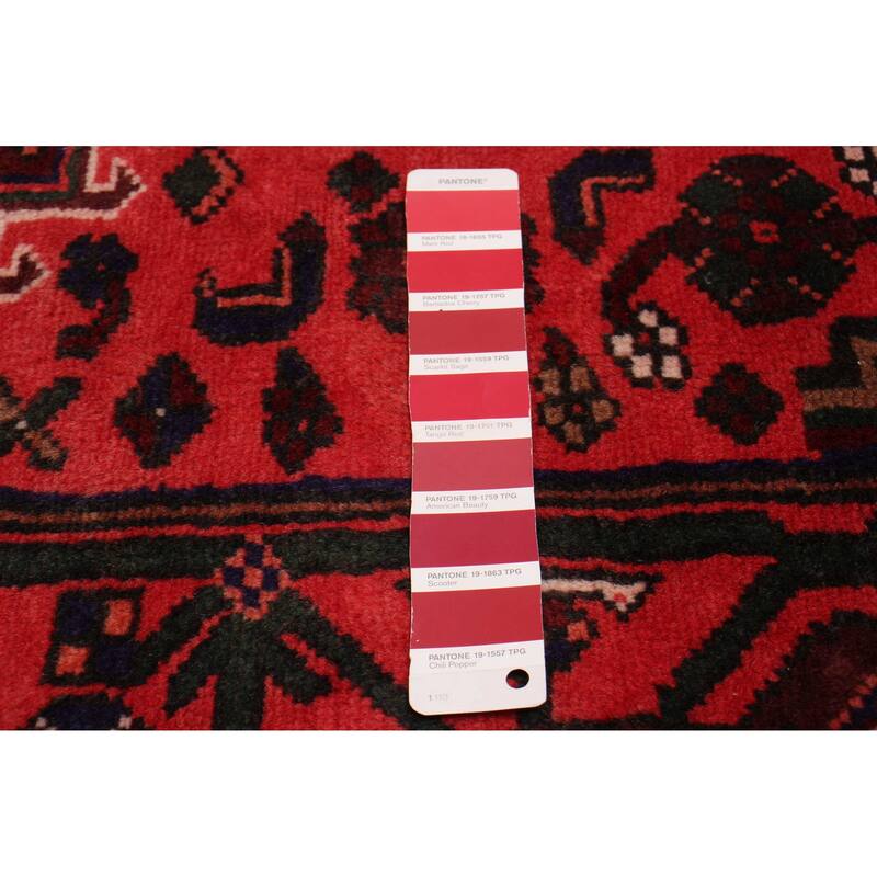 ECARPETGALLERY Hand-knotted Andelz Light Red Wool Rug - 3'7 x 9'10