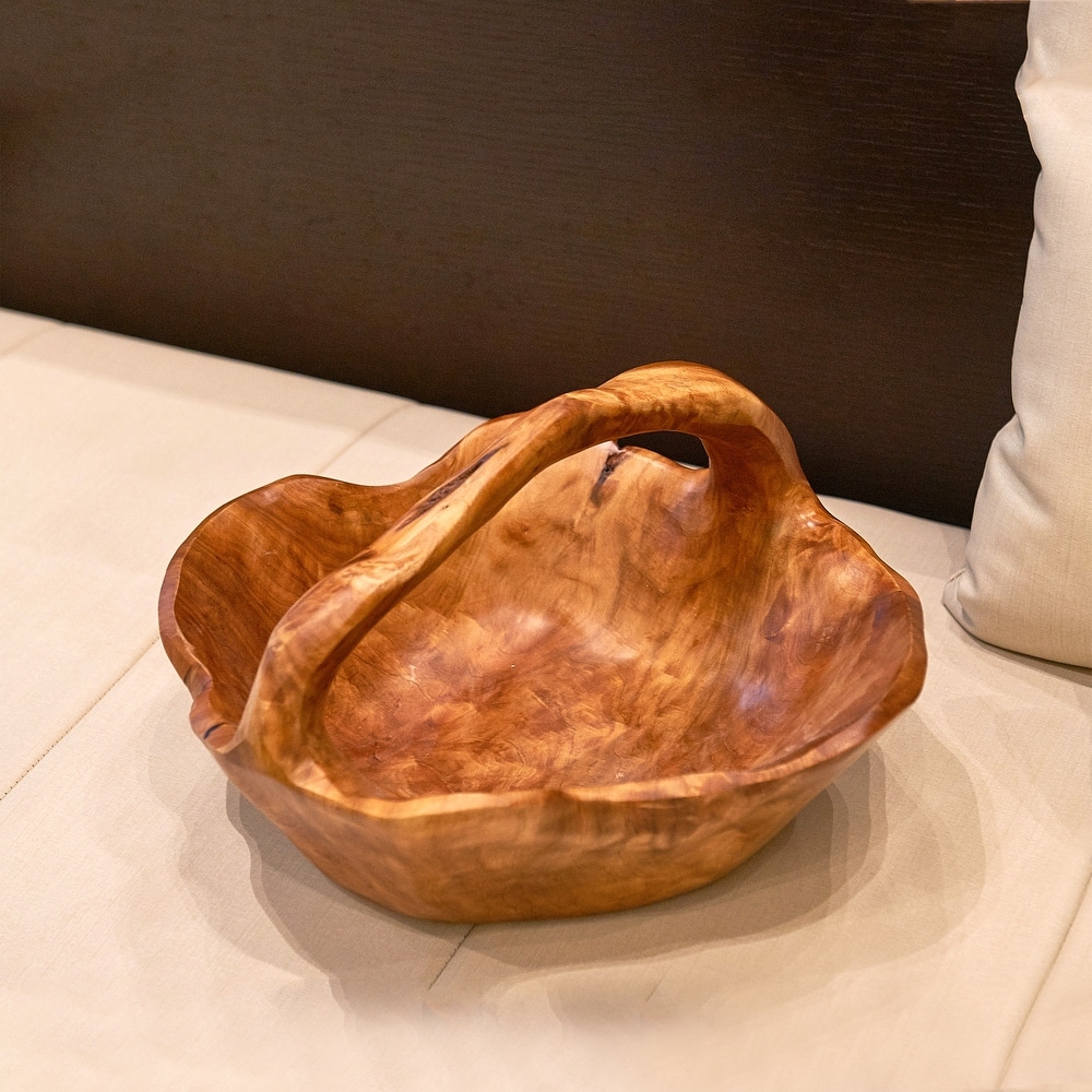 Greenage Cedar Basket with Handle,Perfect for Fruit Display