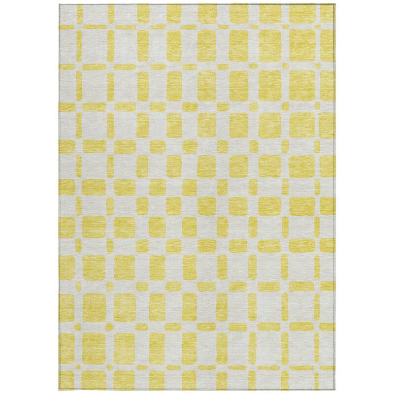 HomeRoots Geometric Transitional Rectangle Outdoor Rug