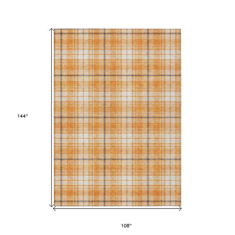 HomeRoots Plaid Transitional Rectangle Outdoor Rug