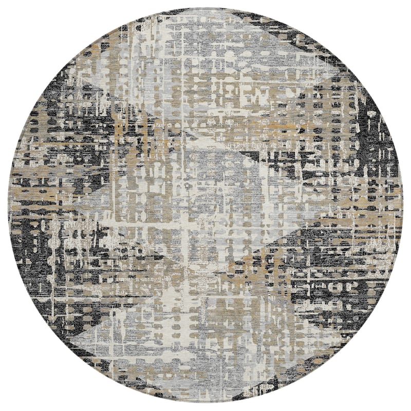 HomeRoots Geometric Transitional Rectangle Outdoor Rug