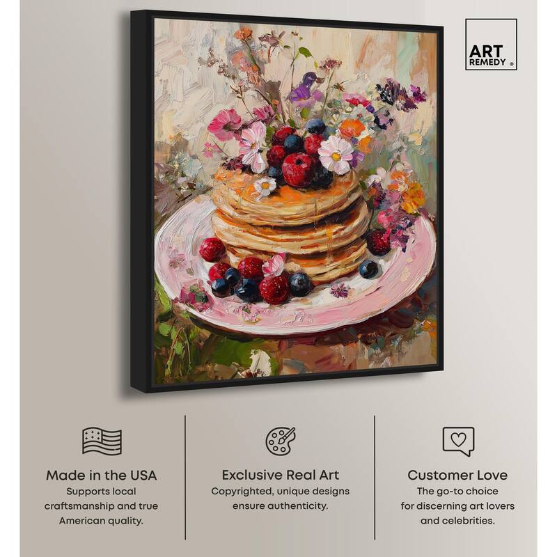 Raspberry Pancakes II Canvas by Art Remedy