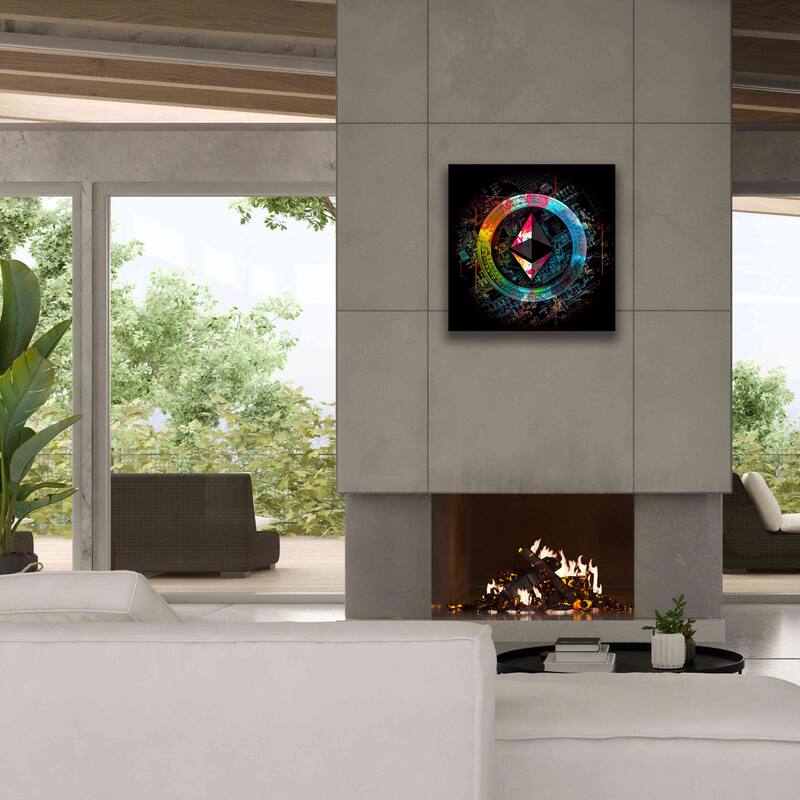 Epic Graffiti 'Ethereum Crypto Power' by Epic Portfolio Giclee Canvas Wall Art