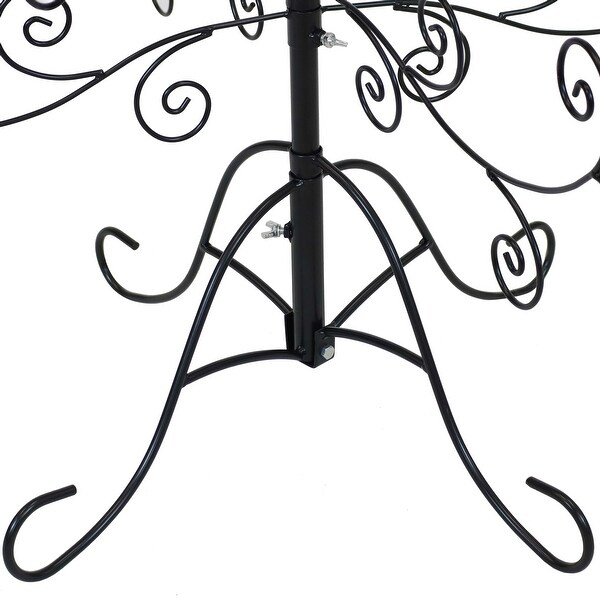 Sunnydaze Noelle Black Metal Christmas Ornament Tree - 60