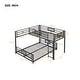 preview thumbnail 16 of 15, L-shaped Metal Twin over Full Size Bunk Bed
