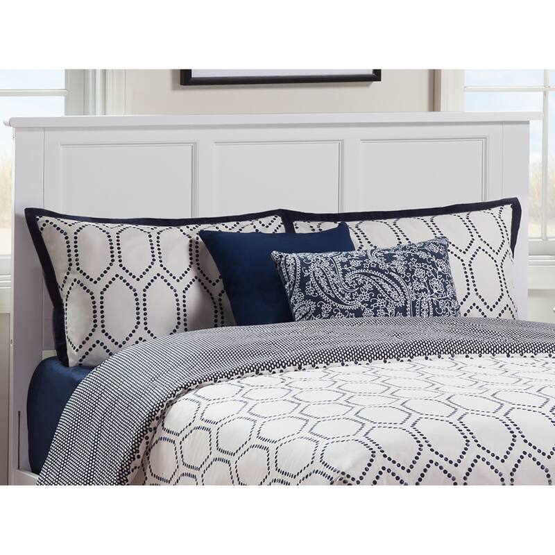 Low Profile Platform Bed with Footboard - No Foundation Needed - White Finish - Includes Turbo Charger