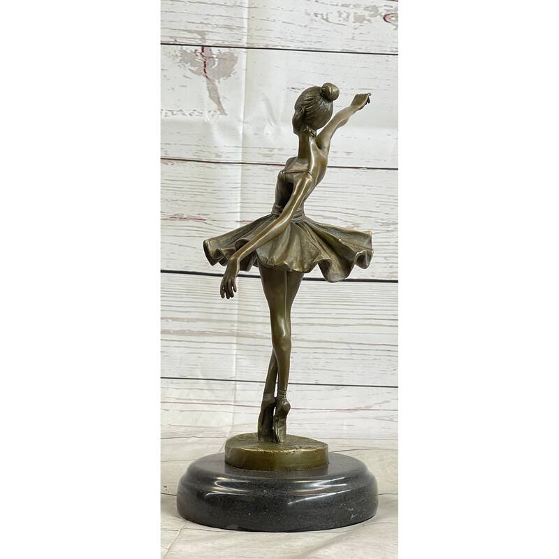 Art Deco Hot Cast Bronze Graceful Ballerina Ballet Statue Sculpture Gift Decor