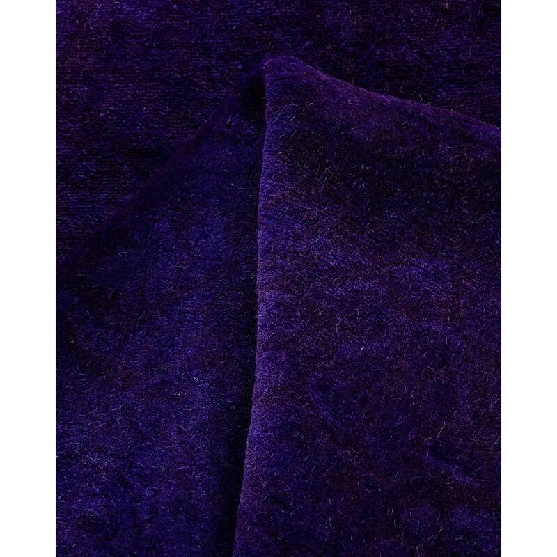 Overton Hand Knotted Wool Vintage Inspired Modern Contemporary Overdyed Purple Runner Rug - 2' 8" x 17' 0"