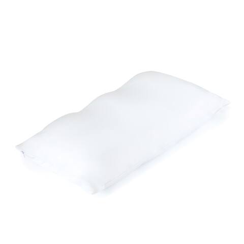 Premium Microbead Pillow, Anti-Aging, Cooling Silk like Cover, White