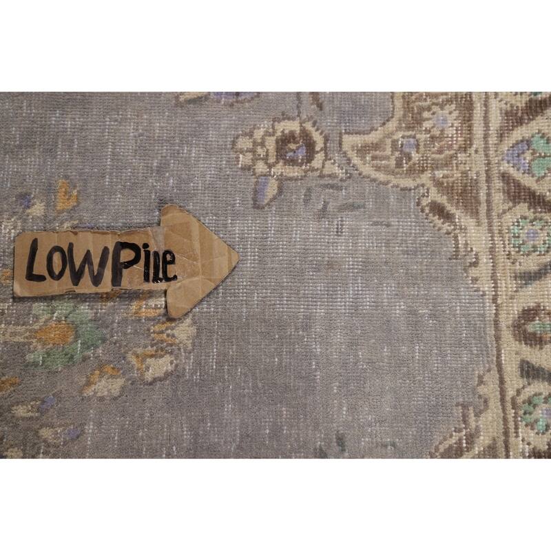 Gray Tabriz Persian Vintage Area Rug Handmade Wool Carpet - 8'0"x 11'4"