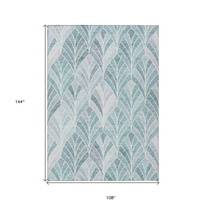 HomeRoots Geometric Transitional Rectangle Outdoor Rug