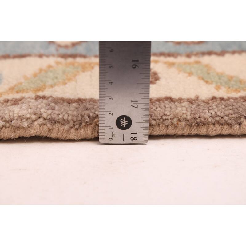 ECARPETGALLERY Hand-knotted Modern Oushak Taupe Wool Rug - 8'1 x 9'10