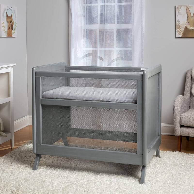 BreathableBaby Breathable Mesh 2-in-1 Mini Crib, Greenguard Gold Certified