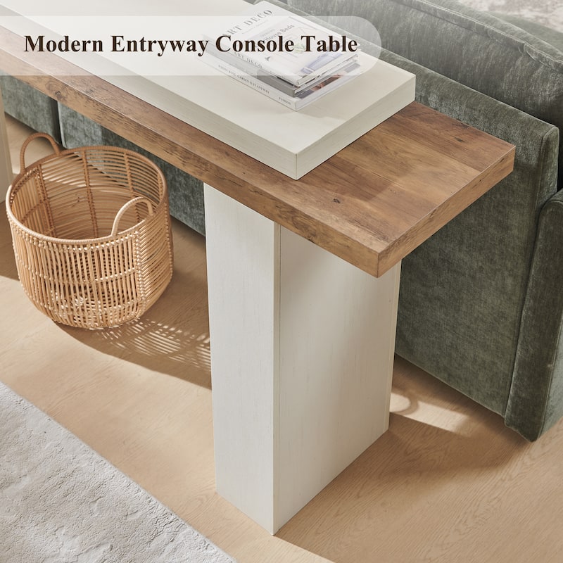 Modern Entryway Table, Wood Sofa Table Behind The Couch, Narrow Table