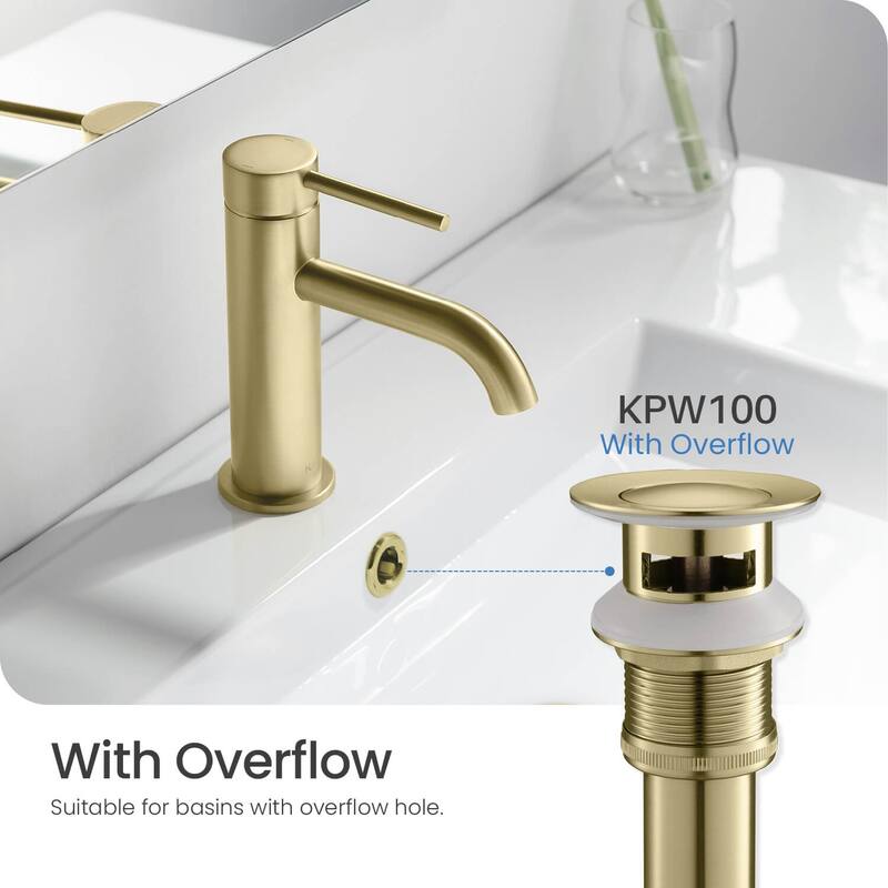 Pop Up Drain Stopper for Bathroom with Overflow