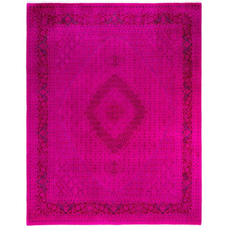 Overdyed One-of-a-Kind Hand-Knotted Area Rug - Purple - 8' 2" x 10' 3"