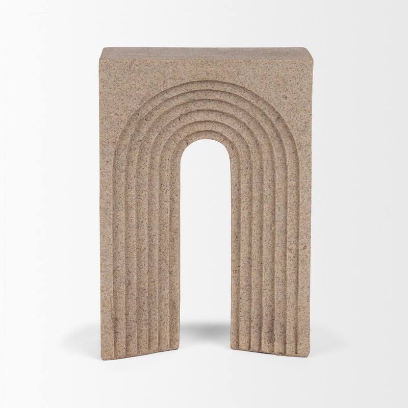 Kacia Resin Textured SandStone / Gray Decorative Object