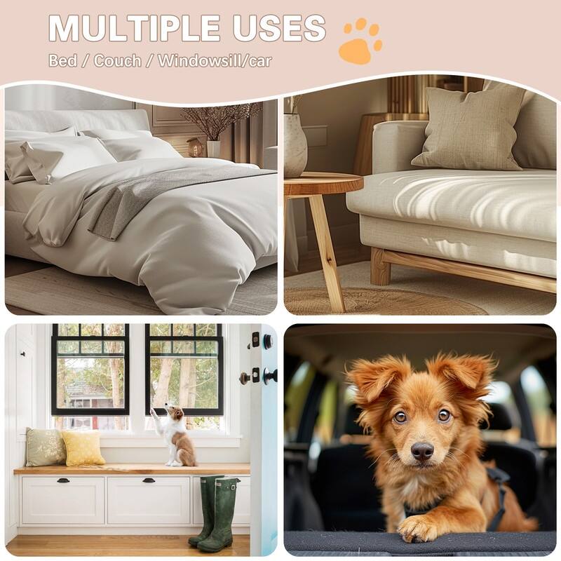 Mieres Pet Window Perch, Multi-Level Bed Window Perch Seat with 1 Storage Drawe, Super Large Pet Bunk Bed for Cats