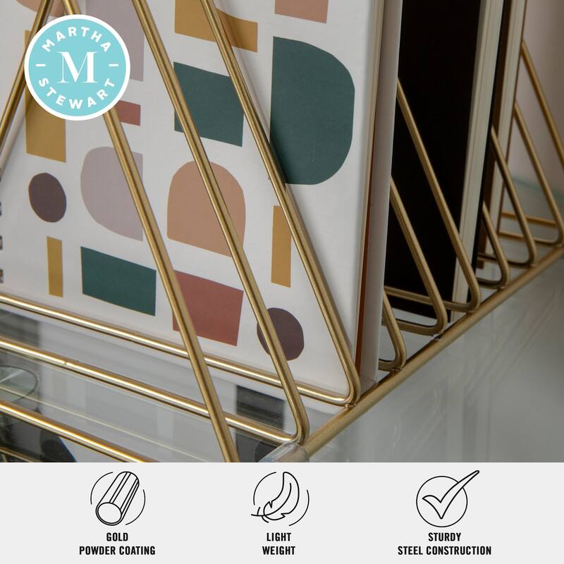 Flash Furniture HH-OHD16-MS Ryder 7" Tall Folder and Notebook Office - Gold