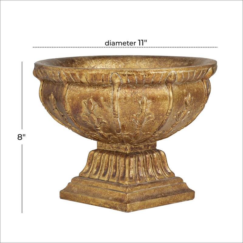 Polystone Ornate Decorative Bowl - Gold - Roche River Decor