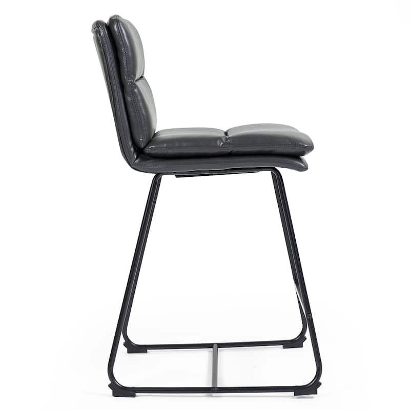 Set of 2 Aulani Upholstered Metal Frame Counter Stool