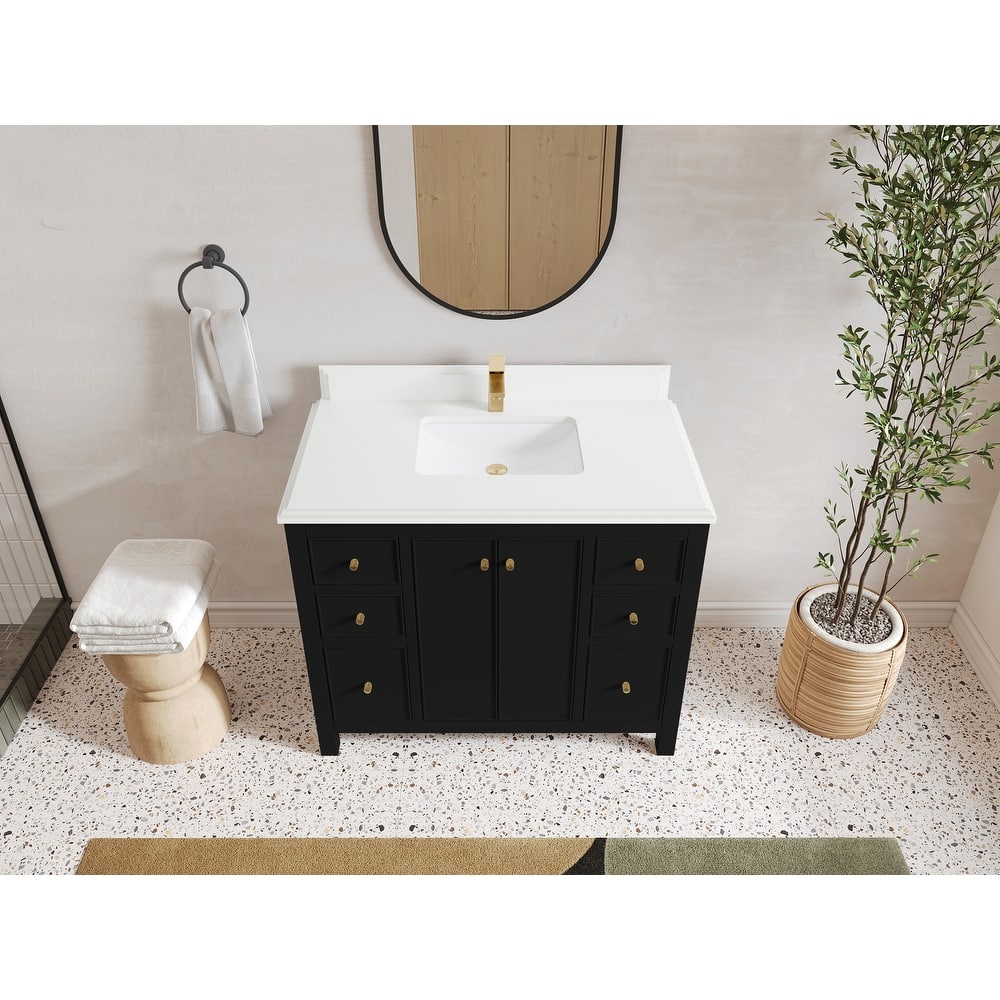 Willow Collections 42 in. W x 22 in. D Chicago Single Sink Bathroom Vanity with Countertop