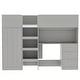 preview thumbnail 15 of 20, Full Size Wood Loft Bed with Built-in Desk,Wardrobe,Storage Shelves and Drawers