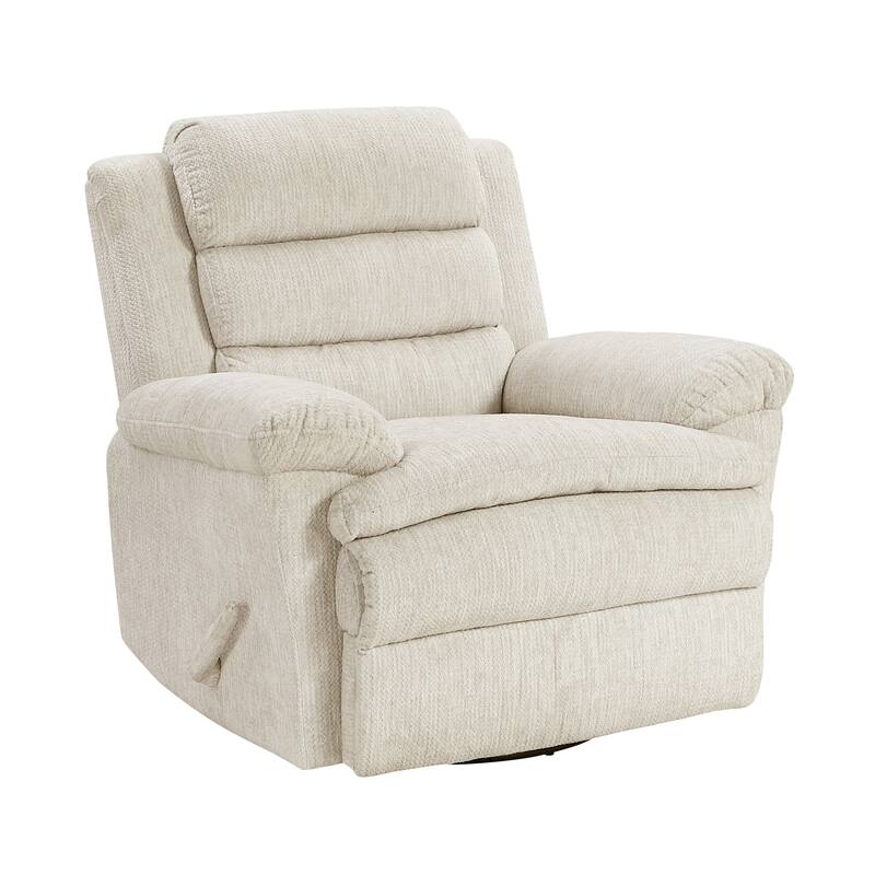 Sofiane 41" Microfiber Swivel Glider Recliner - Pull-Handle Motion - Beige