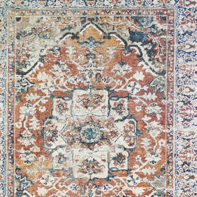 Cero Distressed Stain Resistant with Fringe Area Rug By HomeRoots