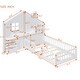 preview thumbnail 6 of 9, Twin Size House Bed with Window and Bedside Drawers, Platform Bed with Shelves and a set of Sockets and USB Port, White