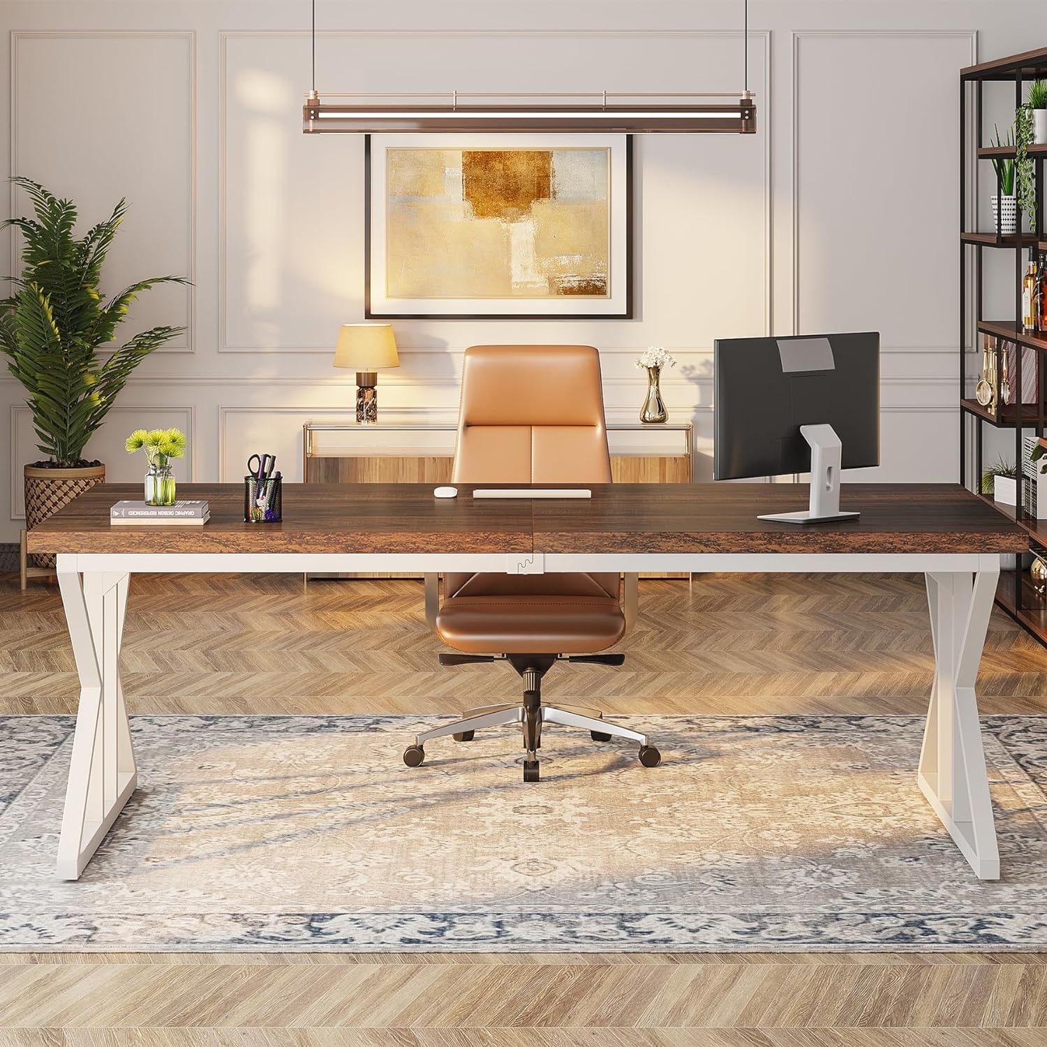 Large Computer Desk 70 Inch Executive Office Desk Modern Simple Home Office  Desk