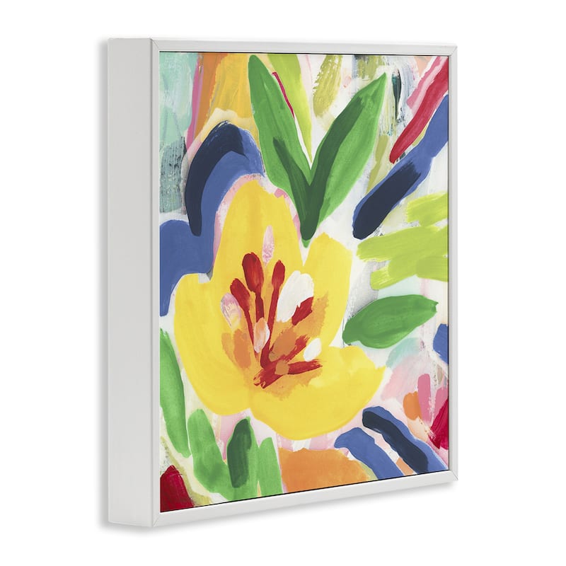 Stupell Vivid Lively Florals Framed Giclee Art Design By June Erica Vess