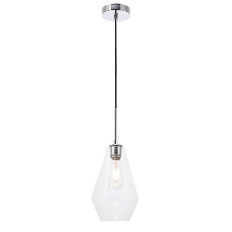 Elegant Lighting Gene Single Light 7" Wide Mini Pendant with Clear
