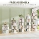preview thumbnail 37 of 102, 4/5/6 Tiers Round Rotating Bookcase, Revolving Floor Standing Bookshelf Corner Organizer Display