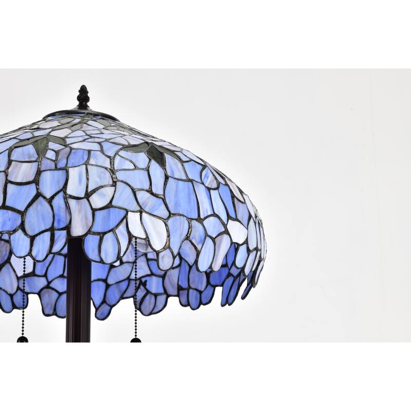 Indigo 2-Light Tiffany-style 19-inch Floor Lamp