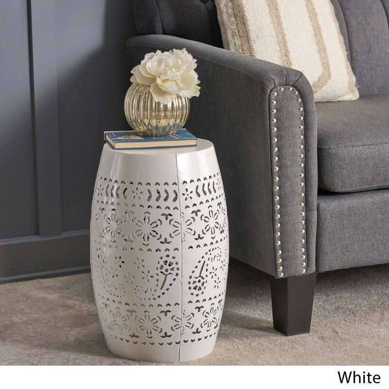 Christopher Knight Home Apollos Indoor 12" Lace Cut Iron Side Table