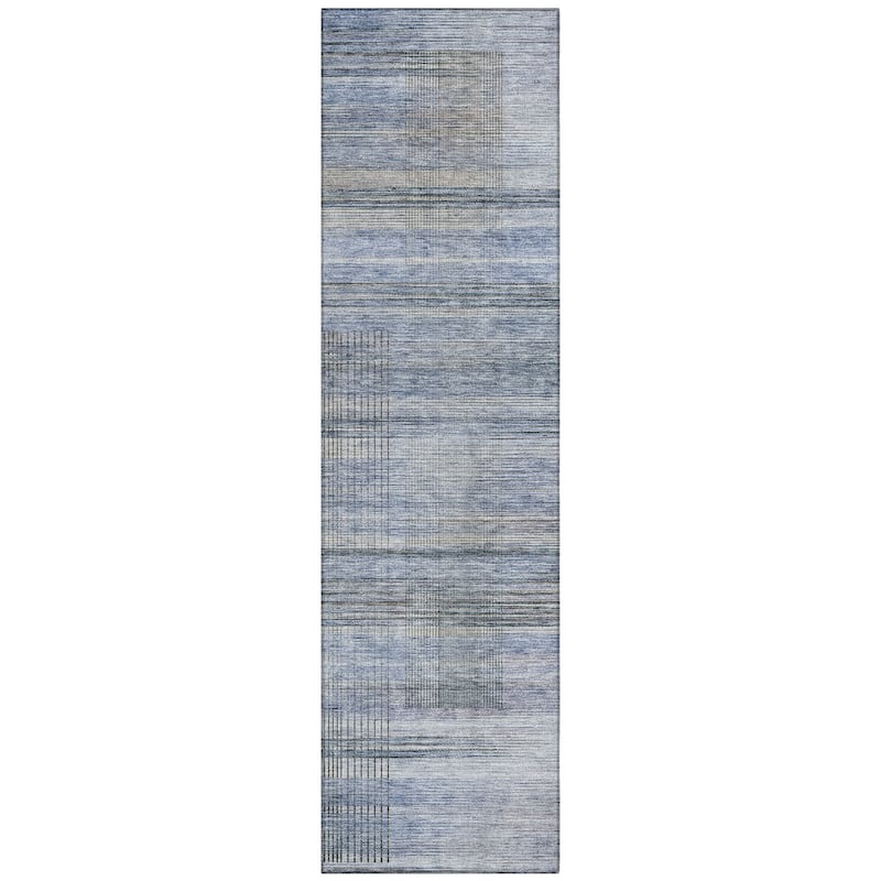 Machine Washable Indoor/ Outdoor Chantille Contemporary Imprints Rug