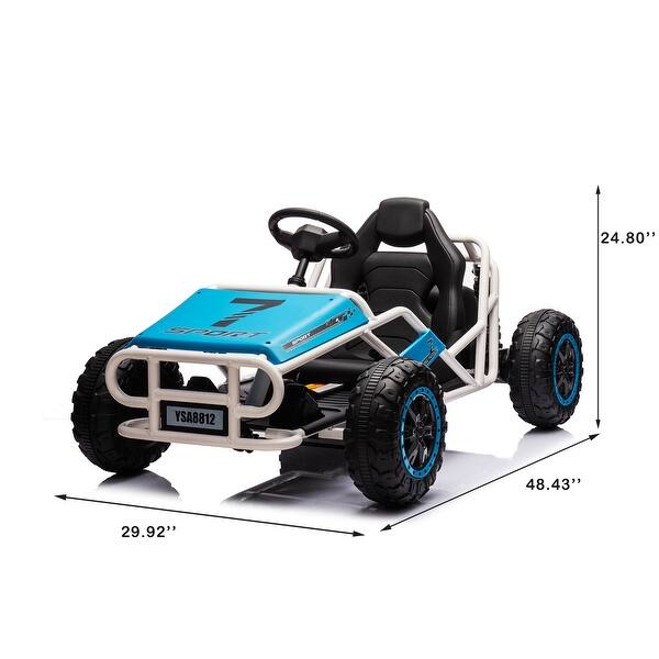 dimension image slide 2 of 3, Christmas Gift 24V Go-Kart for Big Kids with 2x200W Motors