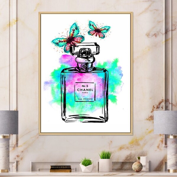 Francfranc シャネルN°5 パフューム 額装 油絵　アートボード Designart 