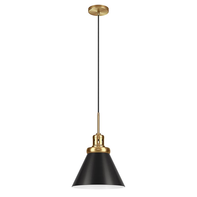 Zeno 12" Wide Pendant with Metal Shade