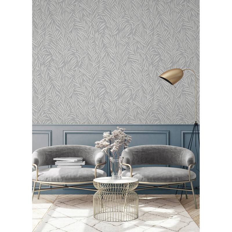 Advantage Holzer Grey Fern Wallpaper
