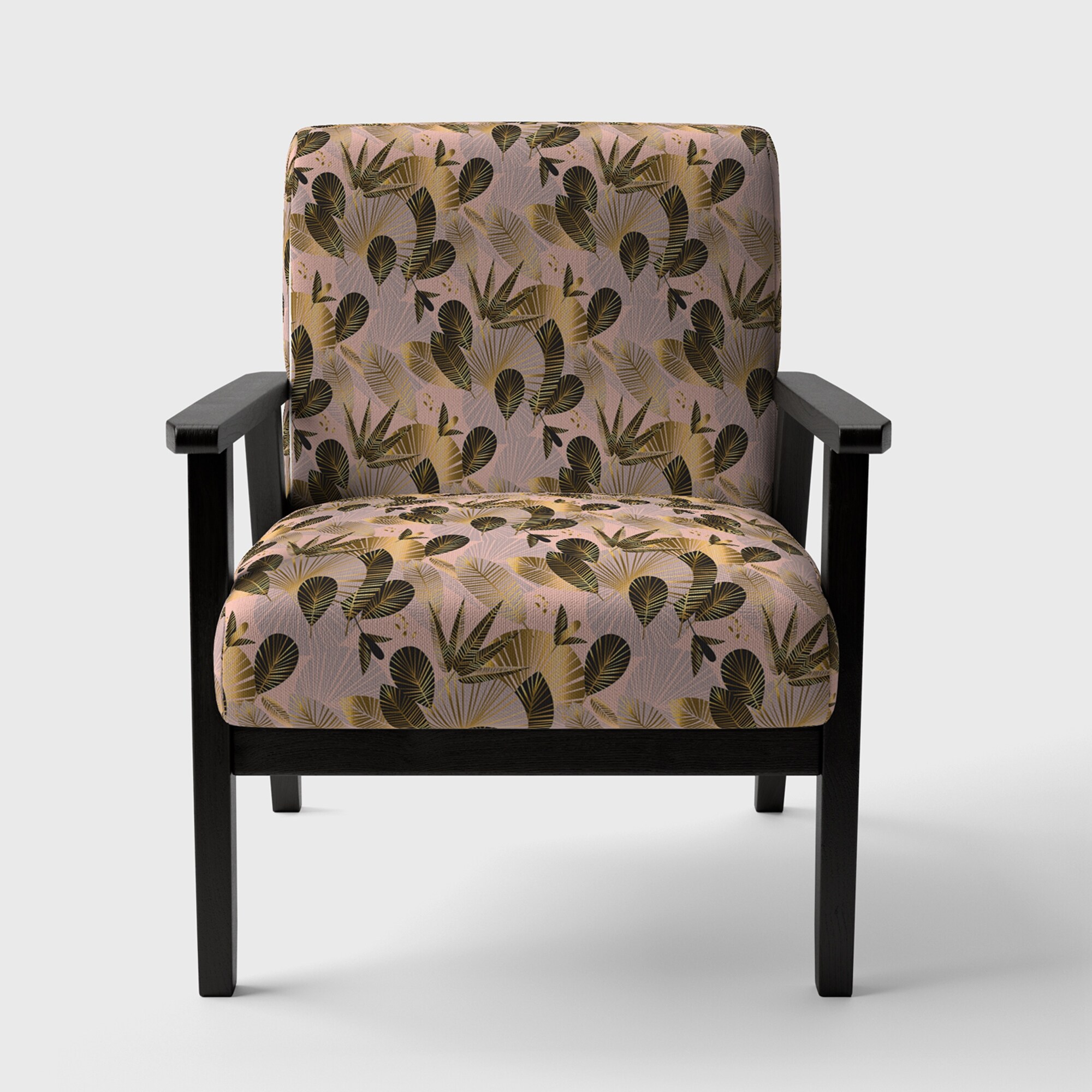 Designart "Golden Foliage III" Upholstered Mid-Century - Picture 7 of 15
