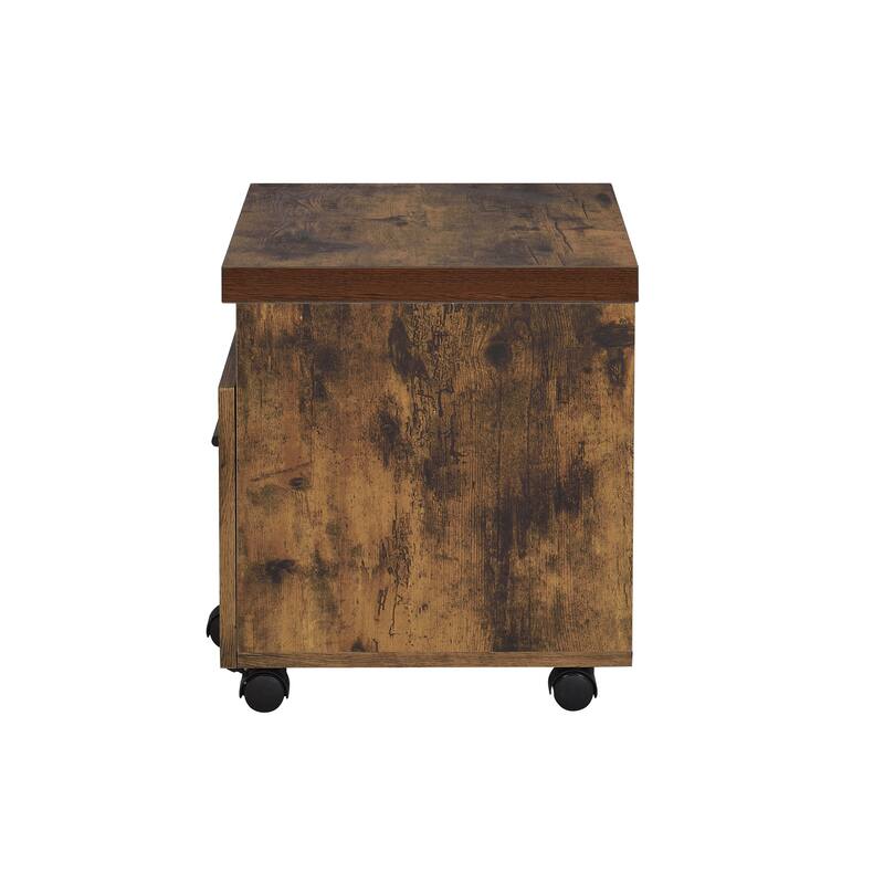 Versatile Wooden File Cabinet with Advanced Design for Efficient Storage - Tan
